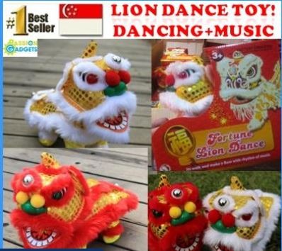 Electric lion dance toy top