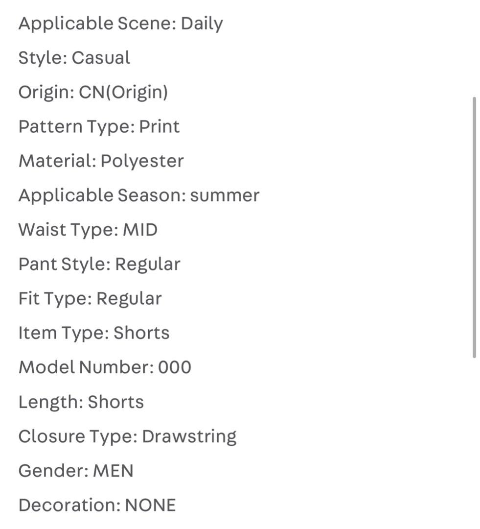 Eric Emanuel, Men's Fashion, Bottoms, Shorts on Carousell