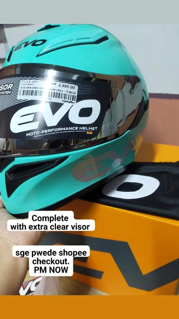 EVO Gsx 3000 Plain V2 Turquoise Blue below srp sale, Motorbikes