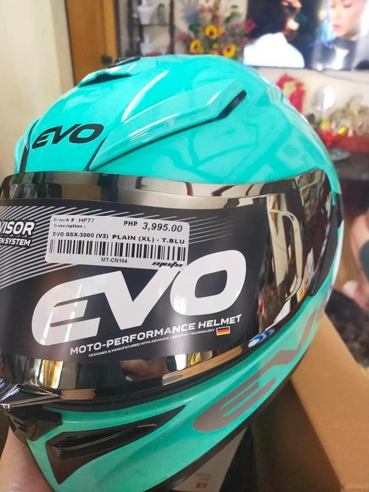 EVO Gsx 3000 Plain V2 Turquoise Blue below srp sale, Motorbikes