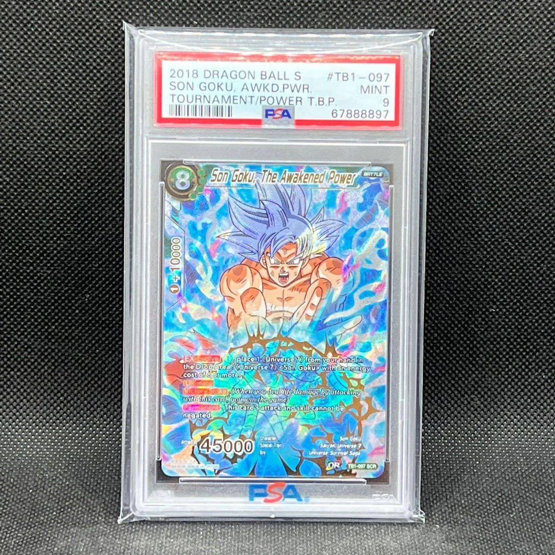 Excellent Centering Serial Number PSA Mint Son Goku The Awakened Power SCR Dragon Ball Super