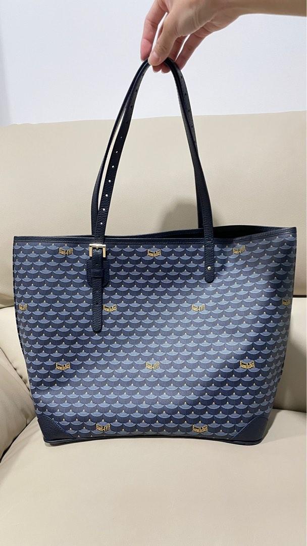 Faure Le page Blue Coated Canvas and Leather Daily Battle 37 Tote