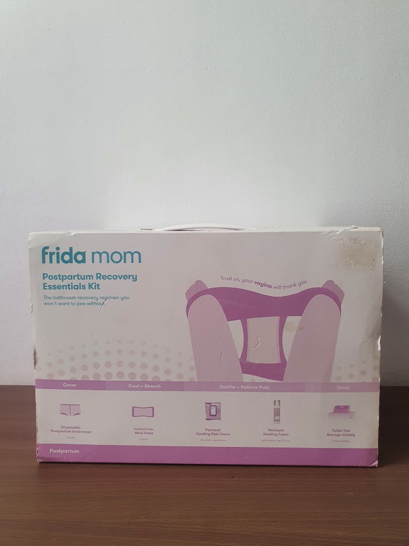 Frida Mom Postpartum Recovery Essentials Kit Includes Disposable Underwear,  Ice Maxi Absorbency Pads, Cooling Witch Hazel Medicated Pad Liners,  Perineal Medicated Healing Foam