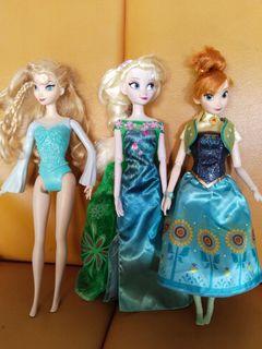 Frozen dolls Mattel