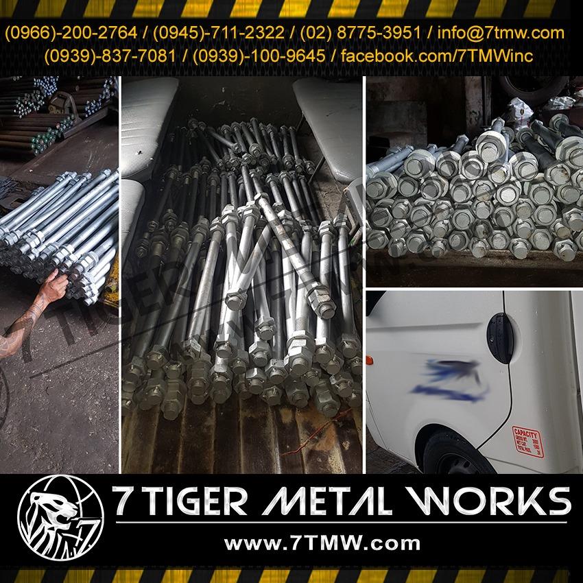 Galvanized Iron High Tensile Mat S45C Stud Anchor Bolt With 2 Side ...