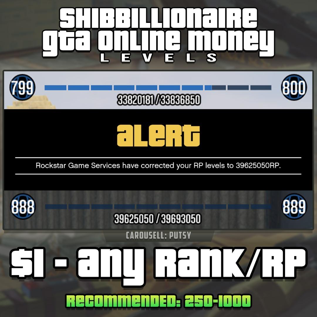 [PAUSED] GTA Online Money Rank Stats Reputation Level