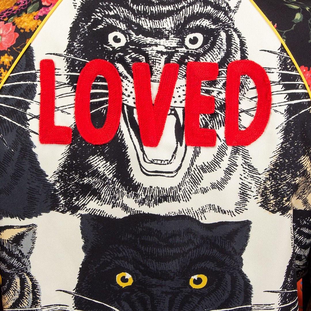 Gucci loved store bomber jacket
