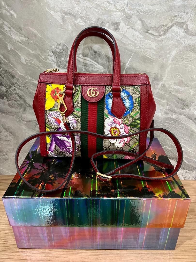 Ophidia gg flora small tote bag deals