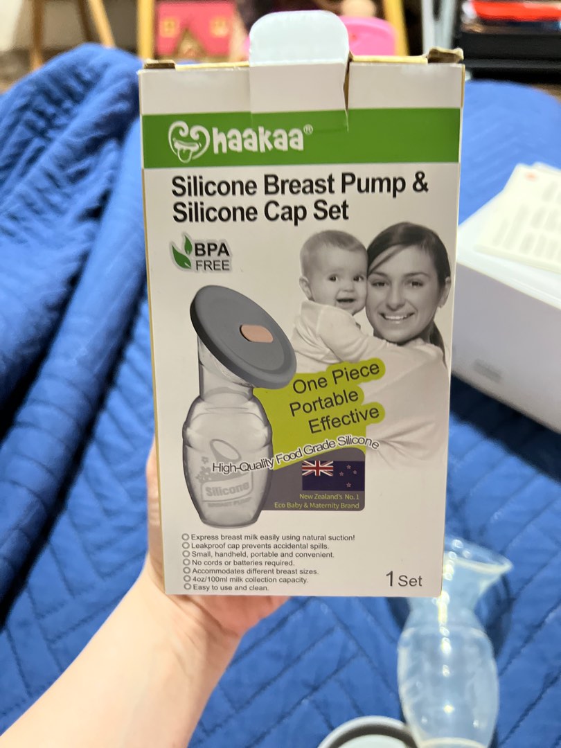 Haakaa Silicone Breast Pump And Silicone Cap Set Babies Kids