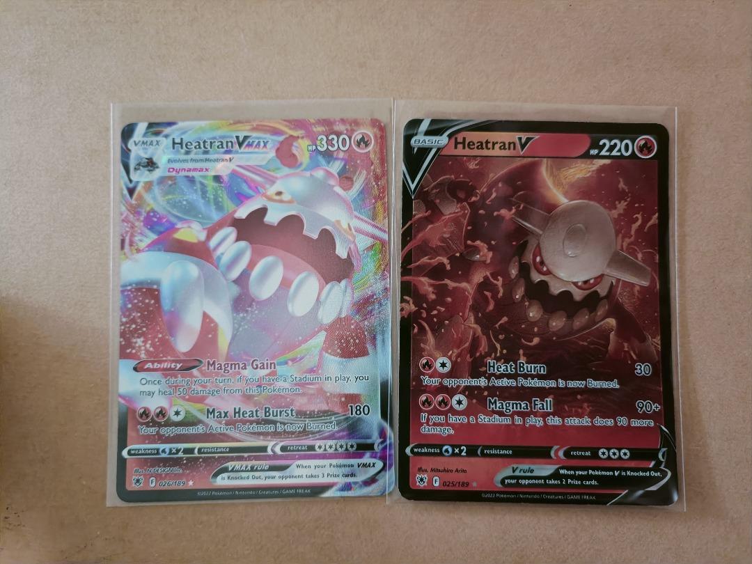 Heatran V & Vmax Pokmon card, Hobbies & Toys, Toys & Games on Carousell