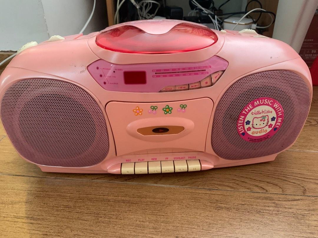 Hello Kitty CD and cassette player, 音響器材, 音樂播放裝置 MP3及CD Player Carousell
