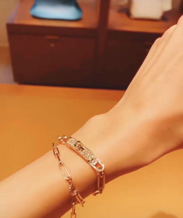 Hermes Kelly Chaine Choker rose gold Bracelet