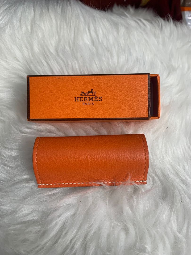 Hermes Gold Lipstick Case – Luxury Leather Guys