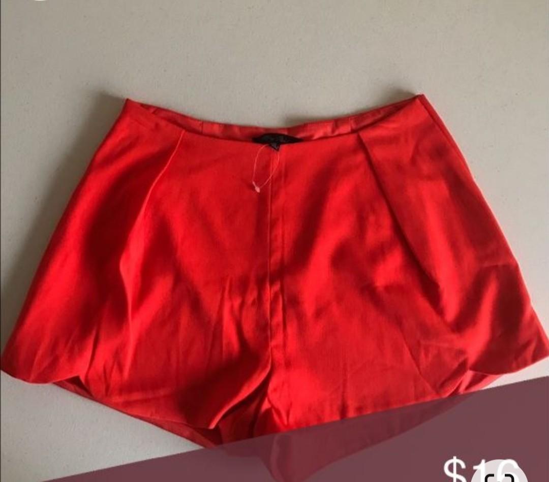 High waist shorts (Category: Shorts) located in Balanga. Submitted by _thriftizen (Listing ID 1191112371, Image 3). Description: color is orange fits up to 28" very cute in actual see photo for sizes *Some clothes are wrinkled due to long storage. *Items are 100% in best condition unless stated..