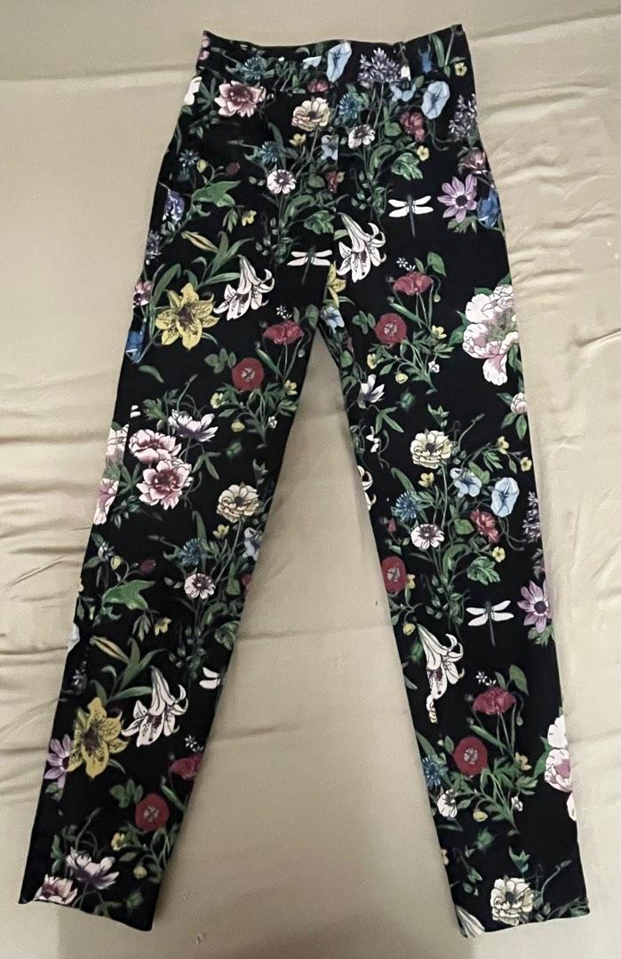 H&m floral trousers clearance