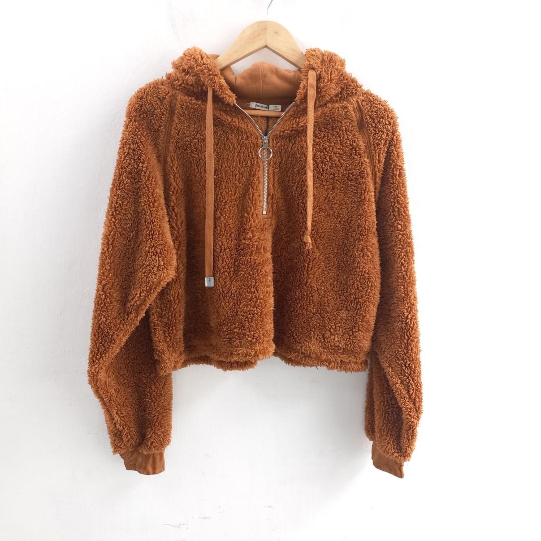 Stradivarius top teddy hoodie
