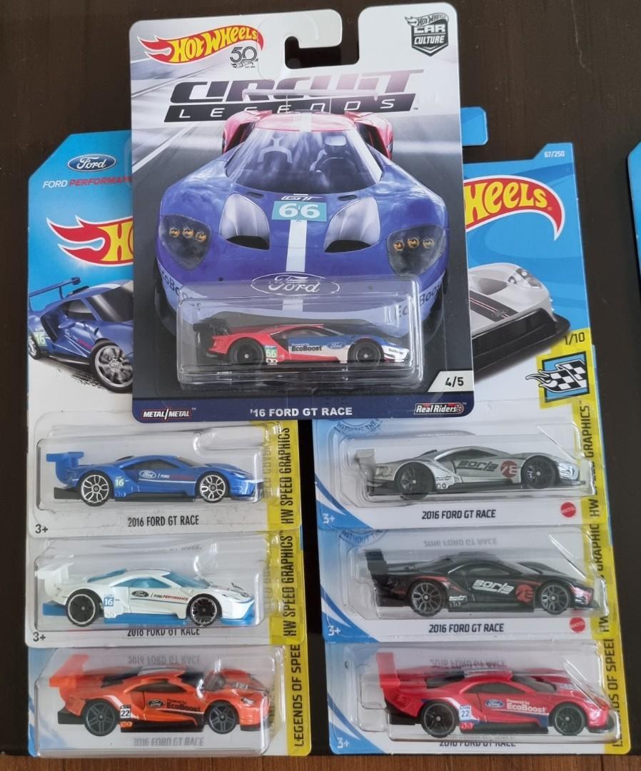 Hot Wheels - Ford GT & GT Race, Hobbies & Toys, Toys & Games on Carousell