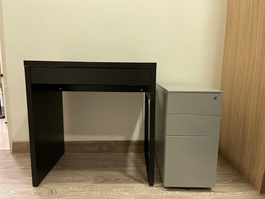 Ikea desk and pedestal, Furniture & Home Living, Furniture, Tables