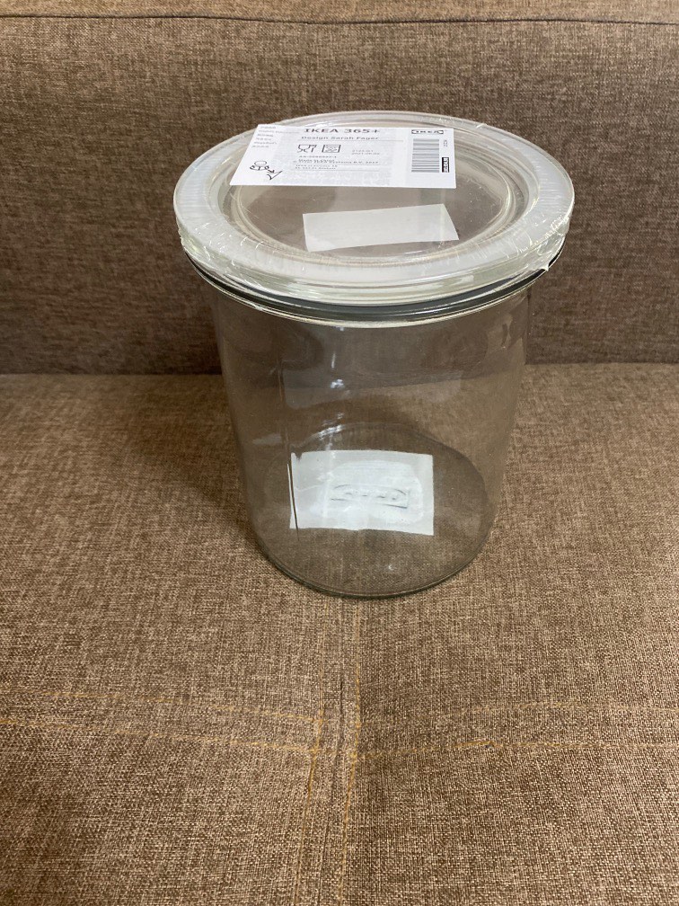 Ikea glass jar with lid, Furniture & Home Living, Kitchenware