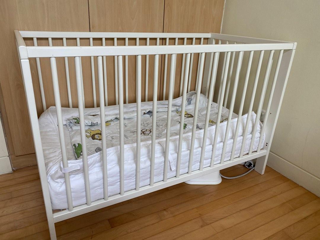 Ikea Gulliver 3in1 Crib/Toddler Bed in White, Babies & Kids, Baby