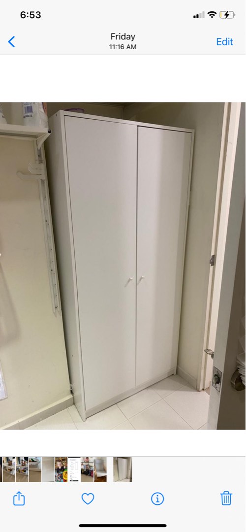 IKEA Kleppstad wardrobe, Furniture & Home Living, Furniture, Shelves ...