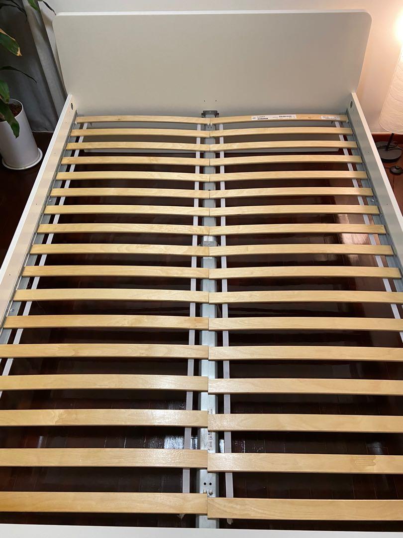Ikea Queen Bed Frame with Slats, Furniture & Home Living, Furniture