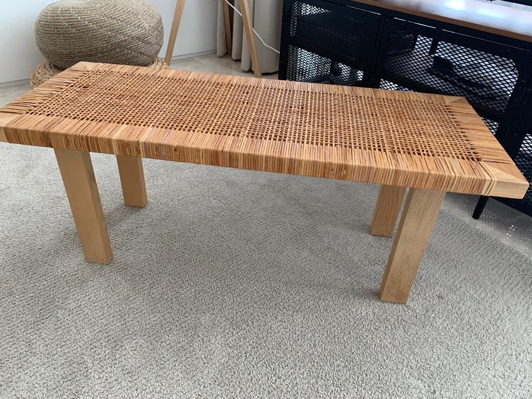 IKEA Rattan coffee table, Furniture & Home Living, Furniture, Other
