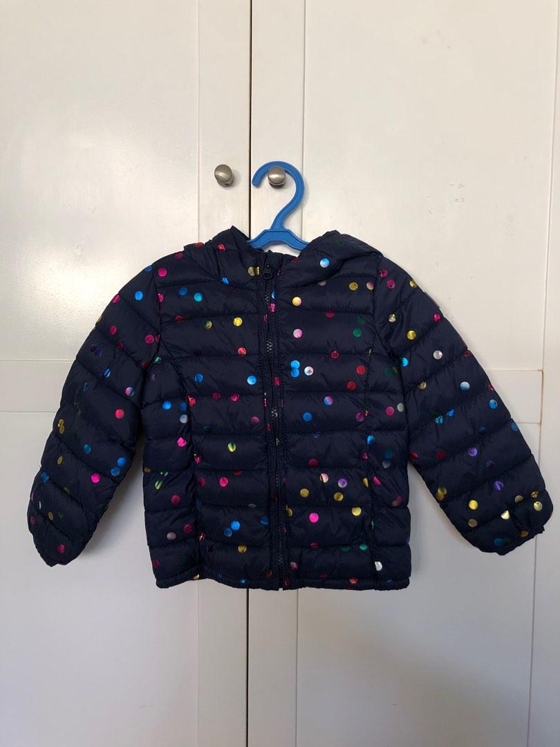 Jackets and outerwear (Category: Babies & Kids Fashion) located in Muntinlupa City. Submitted by tpb586 (Listing ID 1191103222, Image 3). Description: 1. Gray suede H&M moto jacket Size: 3-4 yo Price: P350.00 2. Baby Gap bubble jacket with attached hood Size: 3 yo Price: P350 3. Baby Gap butterfly water-resistant jacket Size: 3 yo Price: P250 4: Old Navy white and green fleece hoodie Size: 3 yo Price: P250 Shipping fee c/o buyer. Shipping via J&T