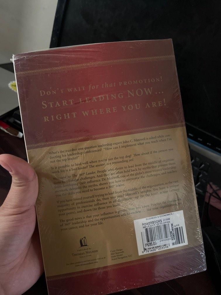 john maxwell :the 360 leader (Category: Religion Books) located in Makati City. Submitted by queensnow4 (Listing ID 1191112181, Image 2). Description: original price 700 selling for 450.