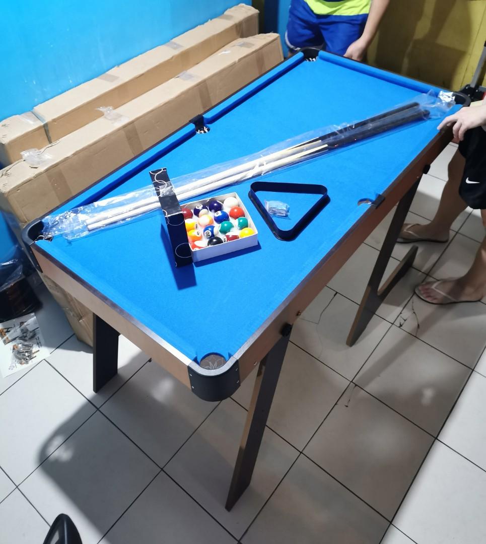 Junior Billiards Foldable (Category: Billiards and Bowling) located in Manila. Submitted by thechecklistph (Listing ID 1191186626, Image 2). Description: Junior Foldable Billiards Table P7999 123 x 63 x 75 cm Includes 16 balls 1 wooden table 2 sticks 2 tisa 1 triangle Pick up or delivery paid by the customer Location is Abad Santos Manila.