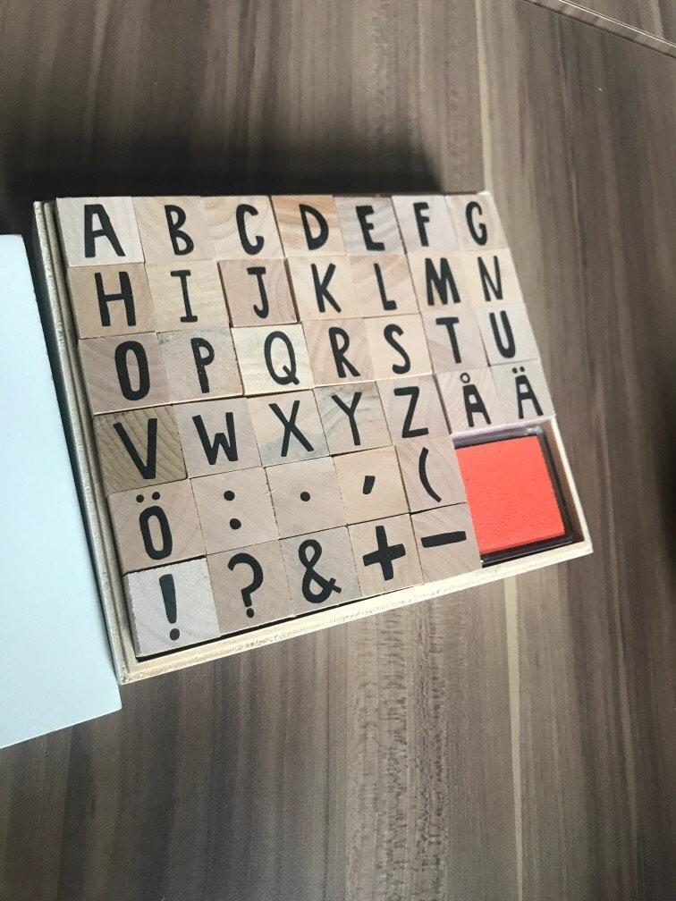 Kikki.k Alphabet stamp set, Hobbies & Toys, Stationery & Craft, Craft