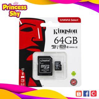 Kingston micro SDXC Class 10 64GB 80mbps with SD adapter