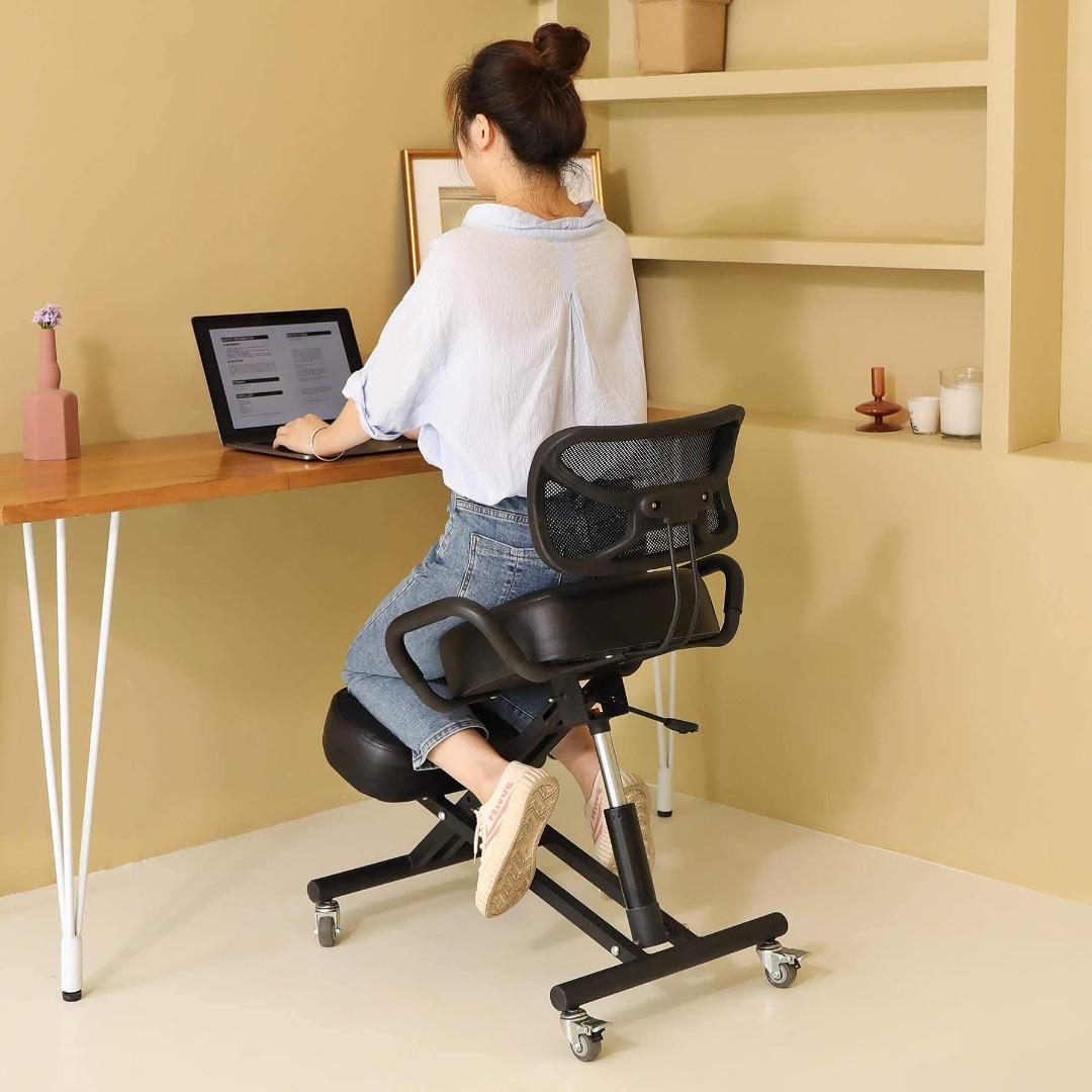 Kneeling Chair with Back Support Ergonomic Office Chair for Home