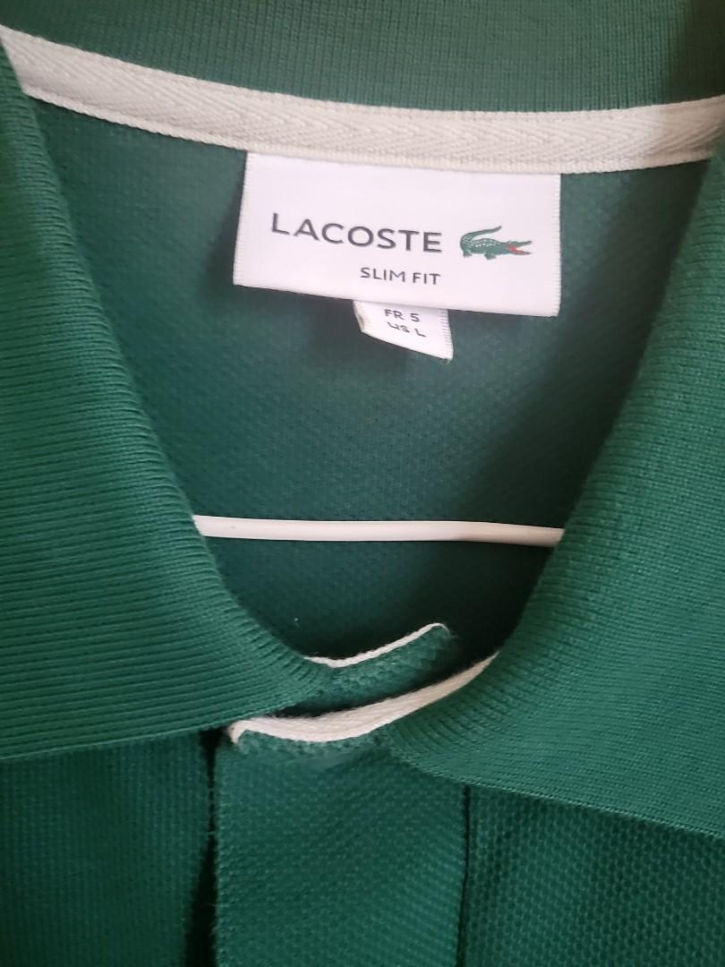 Lacoste Live Ultraslim Fit Polo Blue Logo # PH8602 51 S42 Grey Men SZ M 