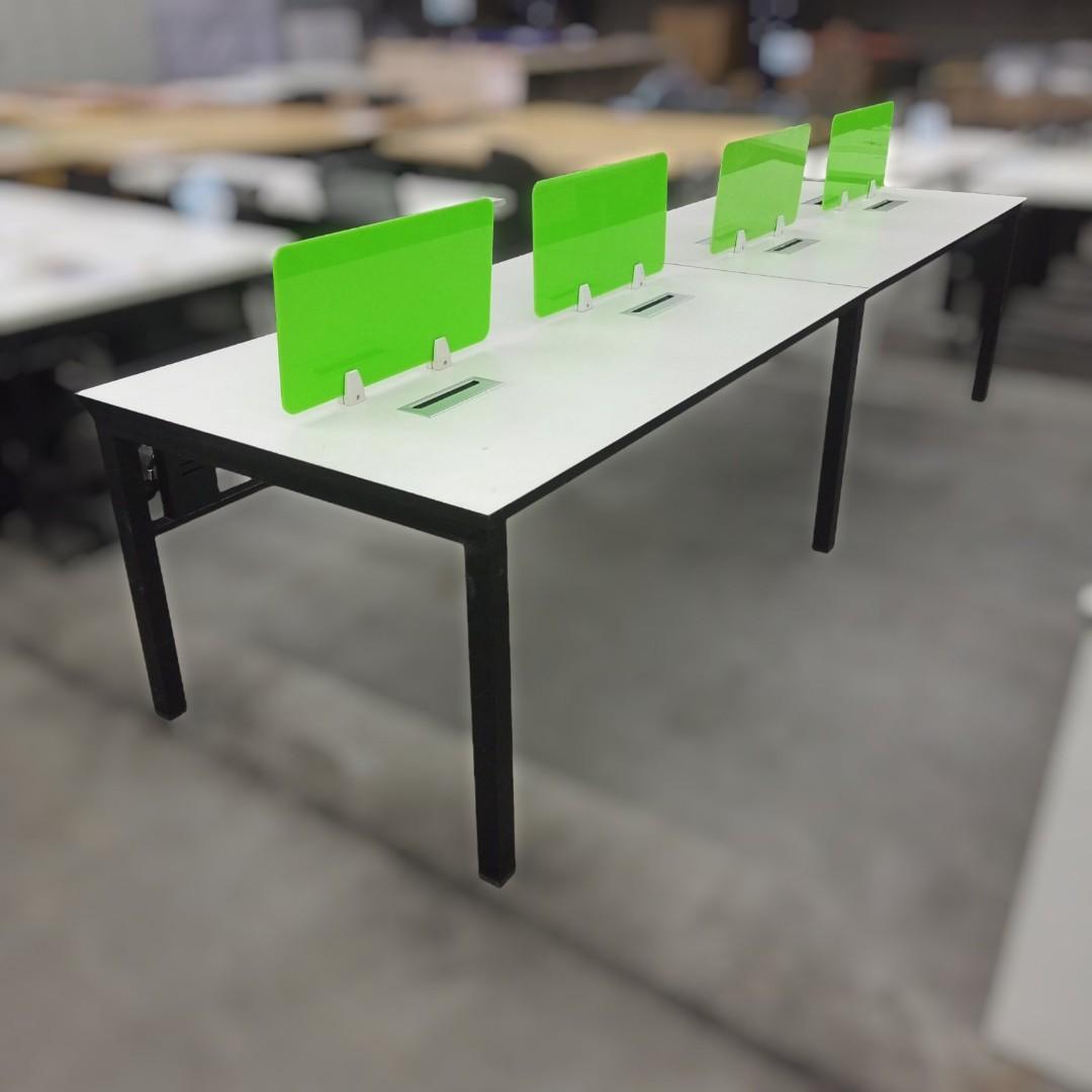 Laminated Office Table with Divider, Furniture & Home Living, Office