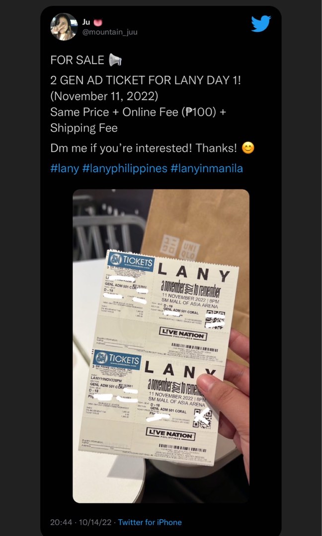 LANY PHILIPPINES CONCERT, Tickets & Vouchers, Event Tickets on Carousell