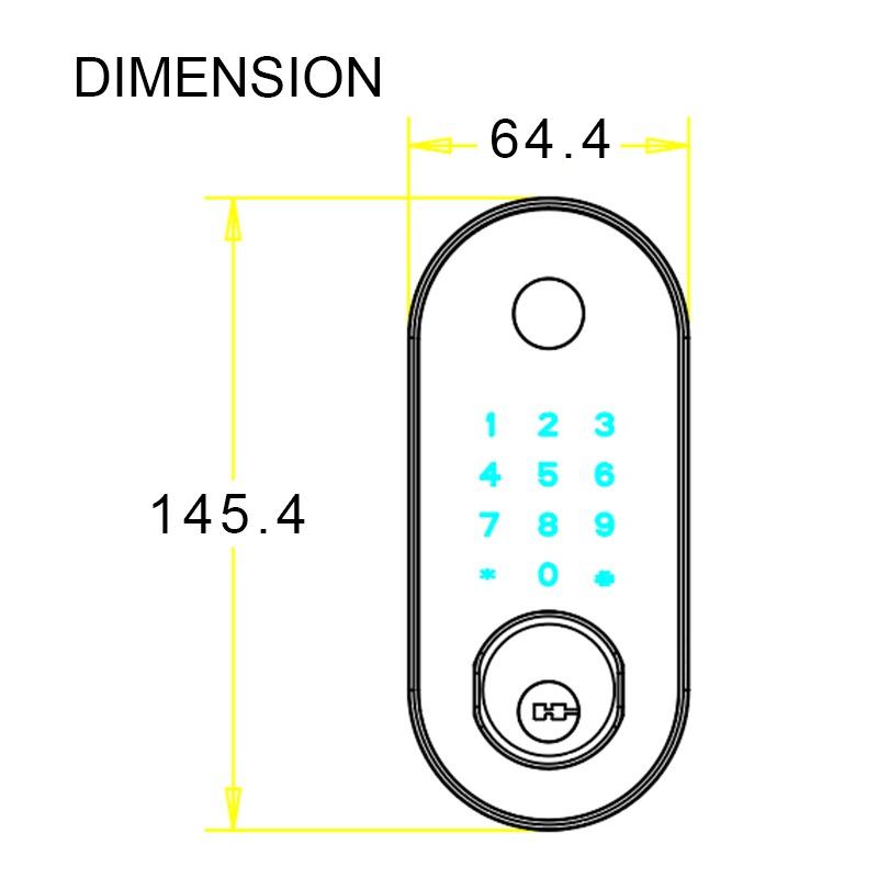 Latest Digital Lock 5 unlocking method Fingerprint pincode card App key ...