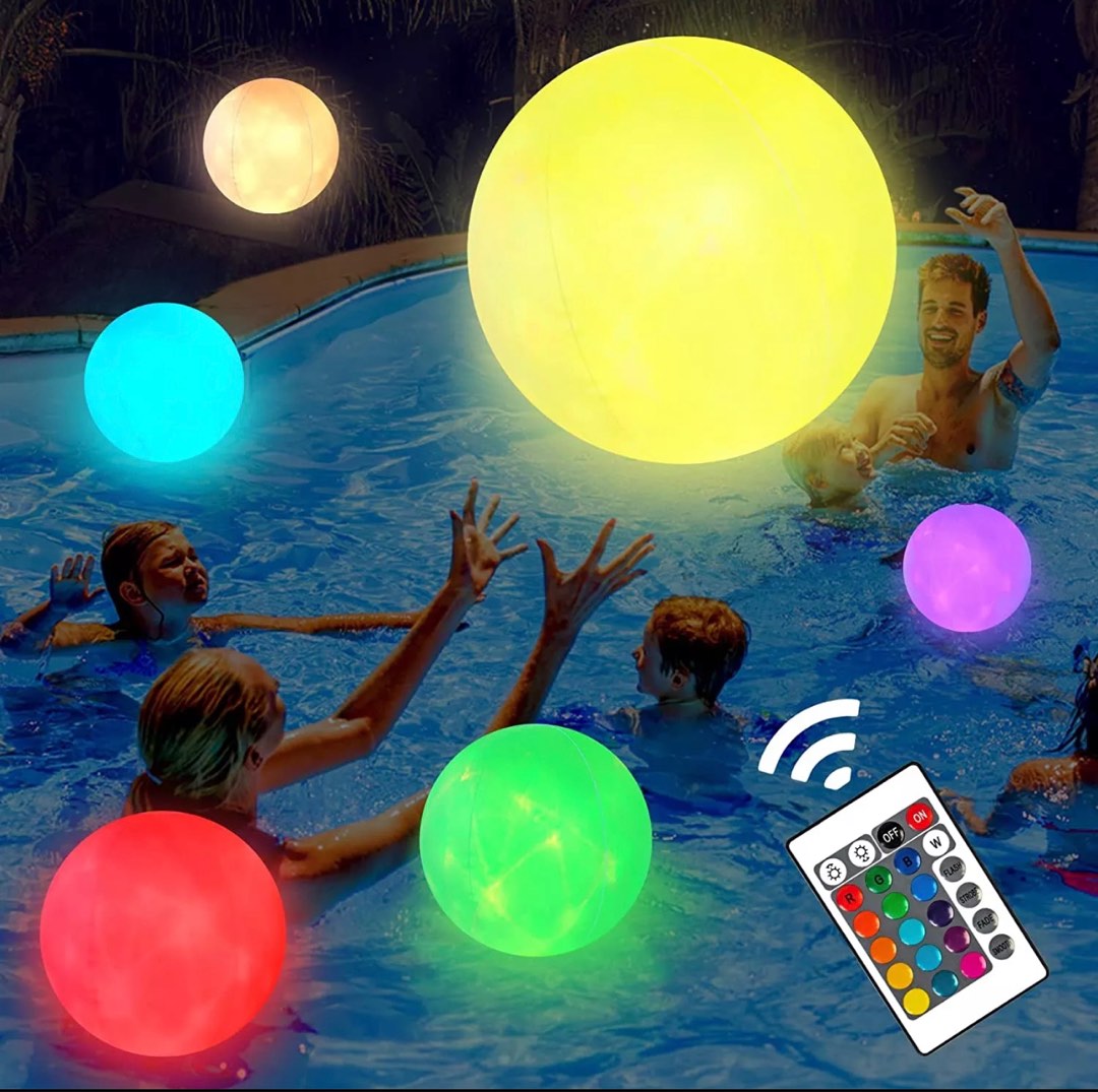 NIGHTMATCH Glow In The Dark Football - Ultra Bright Waterproof LED Light Up Football - Pump & Batteries Incl. - Official Size 3 LED Football For