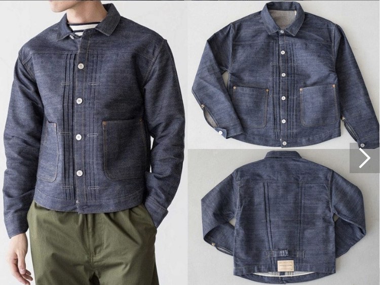 Levis Vintage Clothing LVC 1880s Triple Pleat Blouse Jacket Mens L