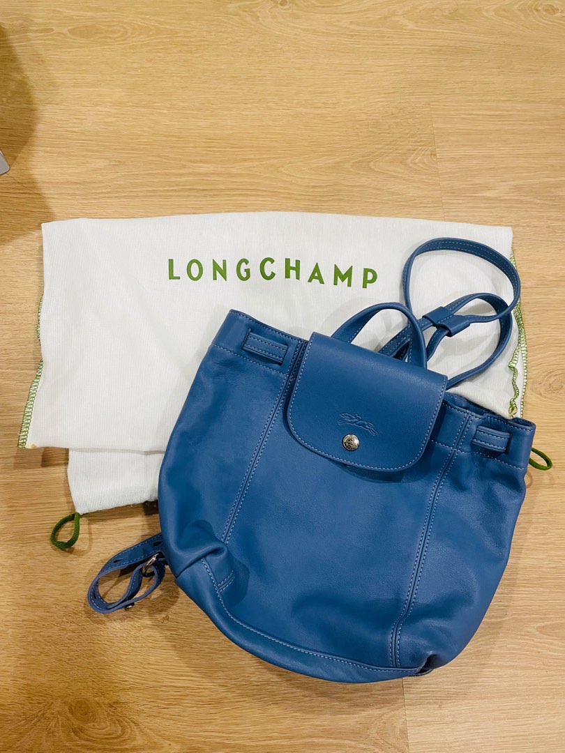 Longchamp light blue backpack