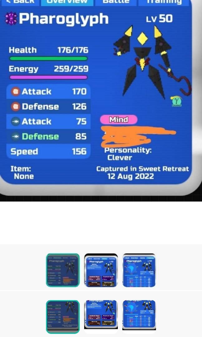 Loomian Legacy Gamma Pharoglyph and Box of gleams, Video Gaming, Video