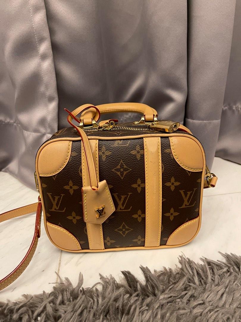 Louis Vuitton Tricolor Monogram Leather Trim Dress