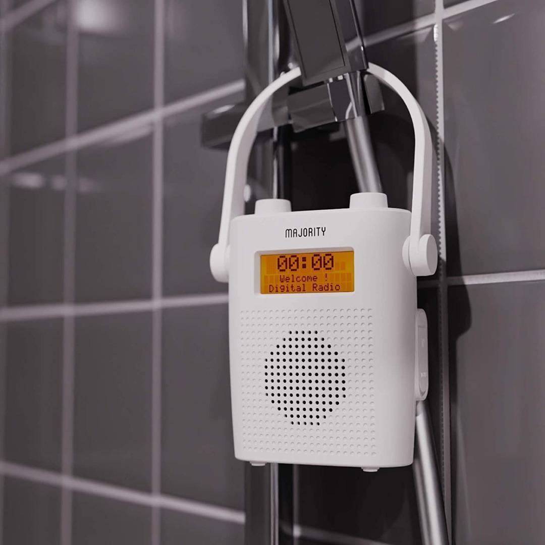 MAJORITY Eversden DAB Water Resistant Portable Shower Radio Bluetooth
