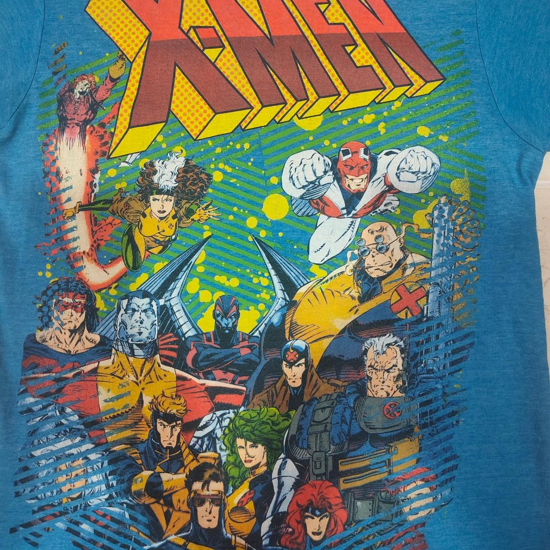 Marvel By Mad Engine X Men Super Hero Characters Blue Shirt Men s