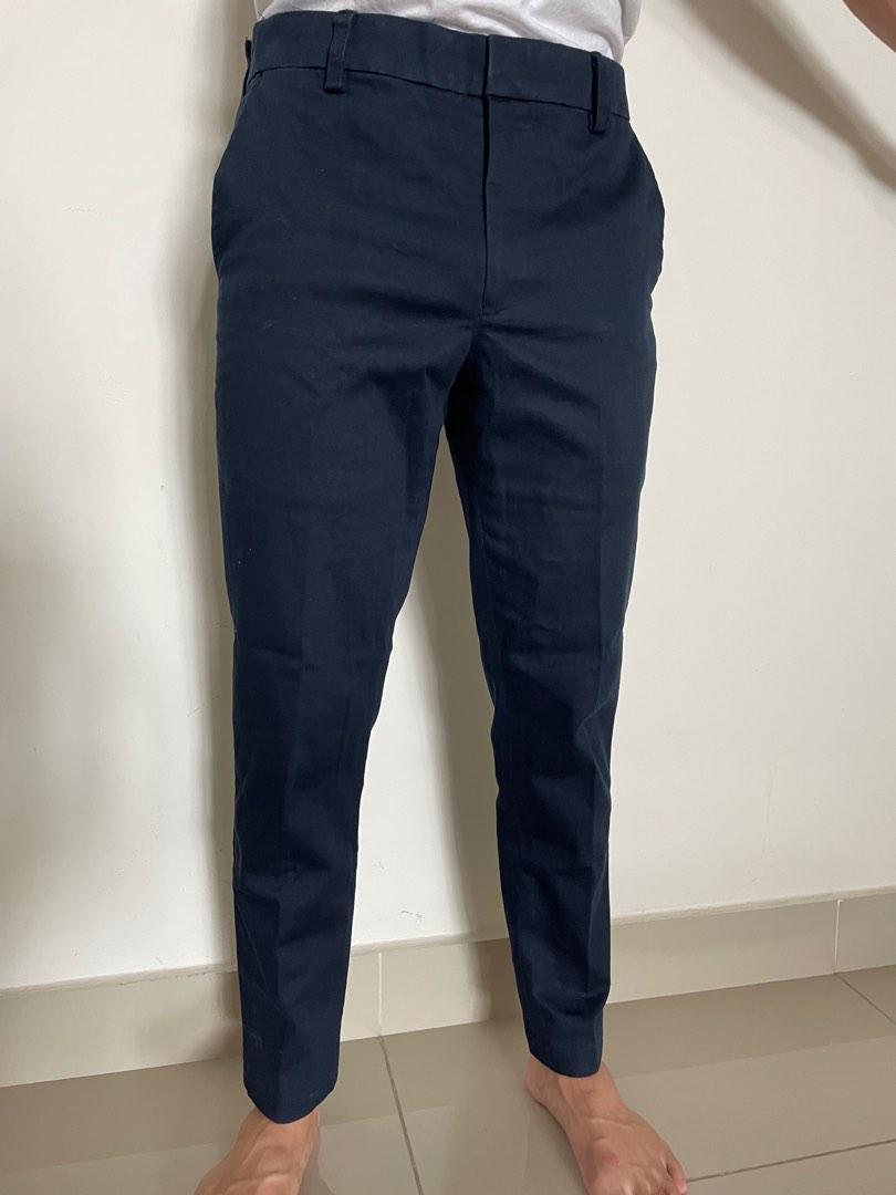 Slim Fit Ankle-length Pants - Beige/checked - Men | H&M US