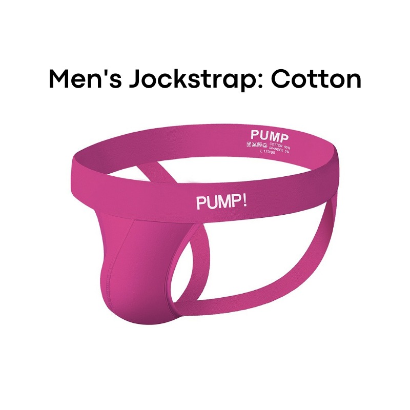 Men's Jockstrap Low Waist Cotton Jockstrap Underwear (PU009), Men's