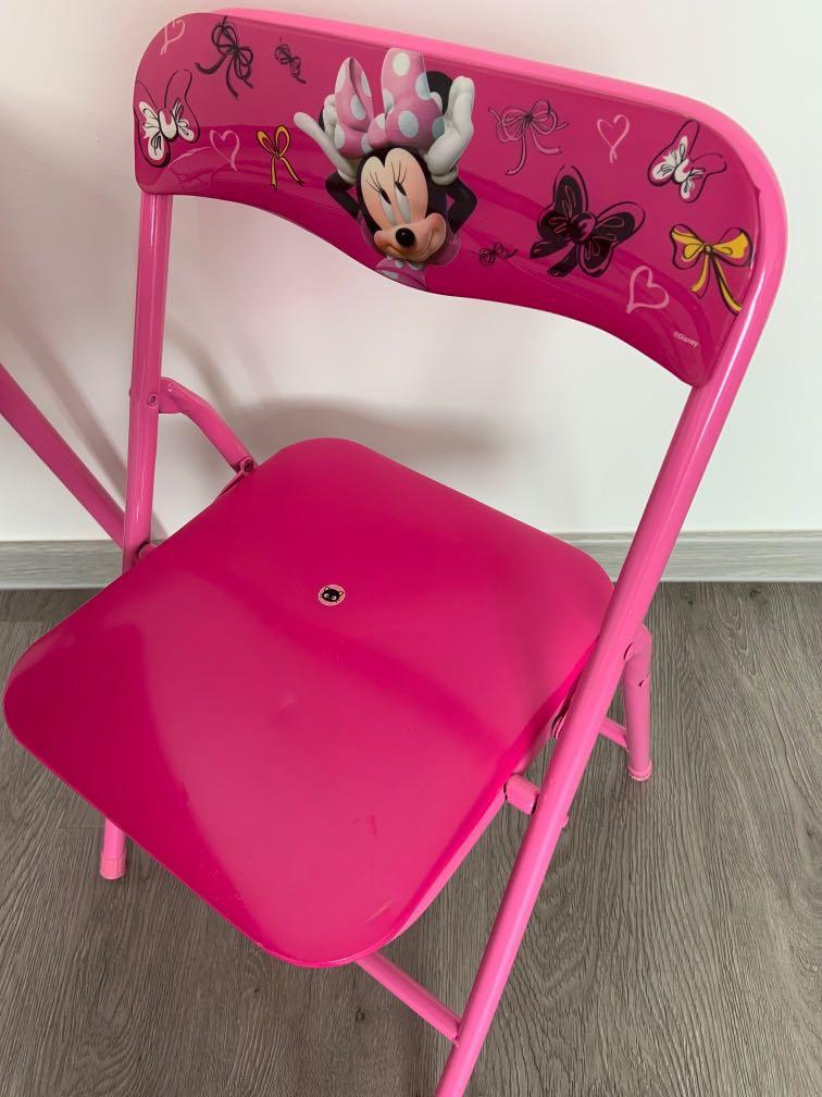 Minnie Mouse table and chairs, Furniture & Home Living, Furniture