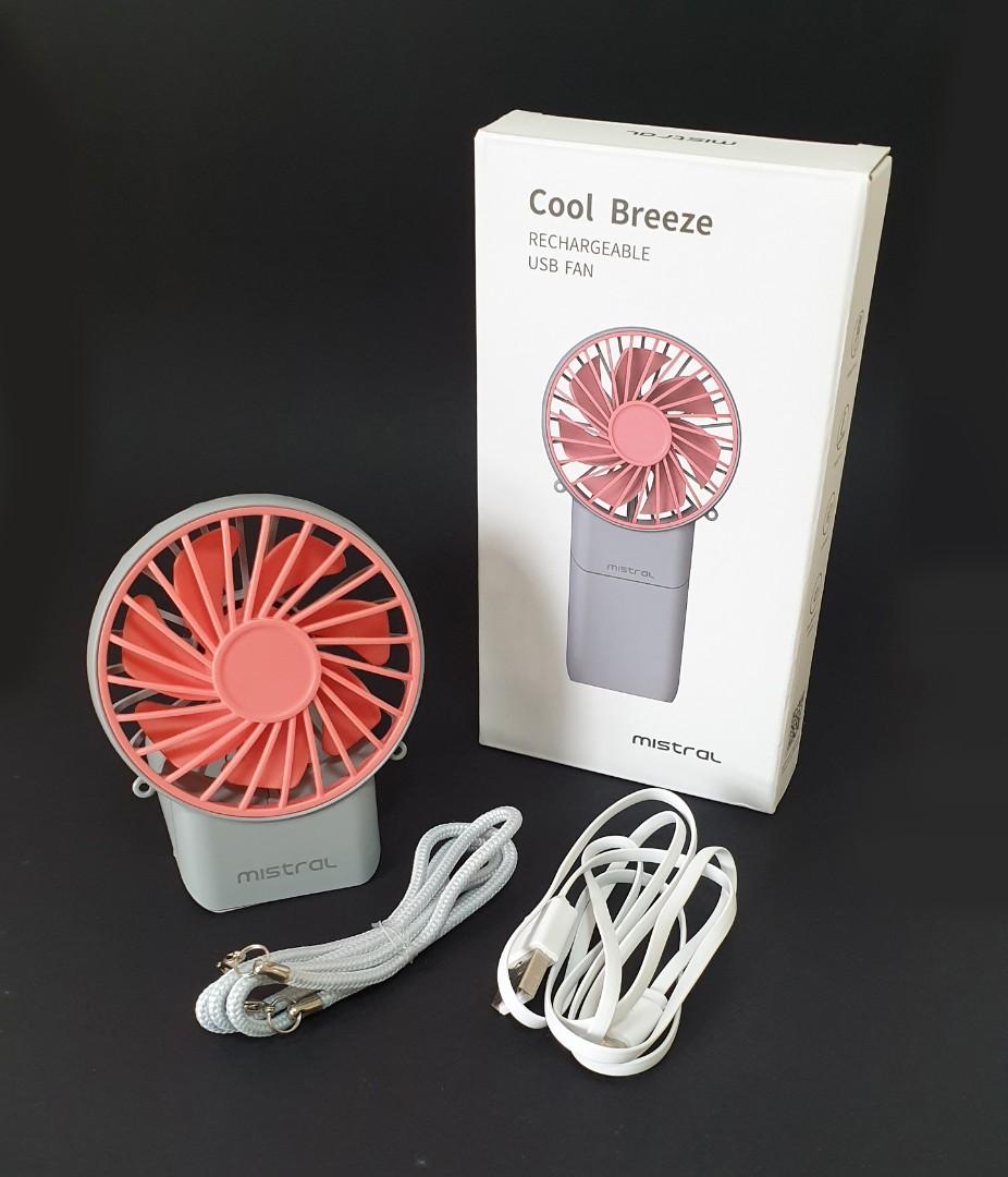 Mistral Mini USB Rechargeable Fan, Women's Fashion, Watches