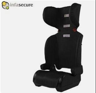 New Imported from Sydney Infa Secure Versatile Lightweight Folding Booster Car Seat 4-8 years Kid Child Infant Black Baby Seat Childseat Safety Side Impact Protection Easy Stow-Away