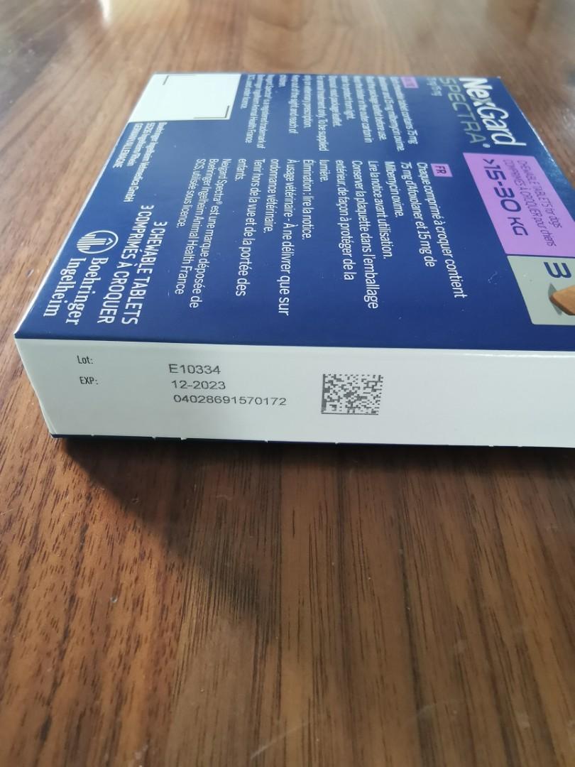 NexGuard Spectra 15-30kg, Pet Supplies, Health & Grooming on Carousell
